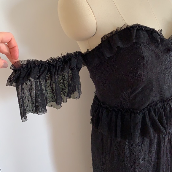 Bardot Black Lace Strapless Dress Size 8 FINAL SALE - Picture 3 of 7
